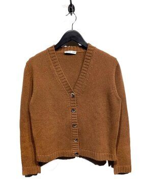 Michael Kors Camel Ribbed Knit Cardigan